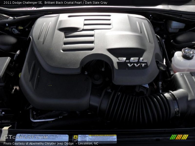 Brilliant Black Crystal Pearl / Dark Slate Gray 2011 Dodge Challenger SE