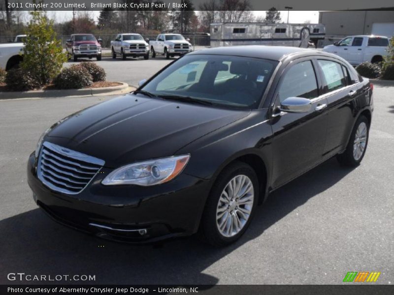 Brilliant Black Crystal Pearl / Black 2011 Chrysler 200 Limited