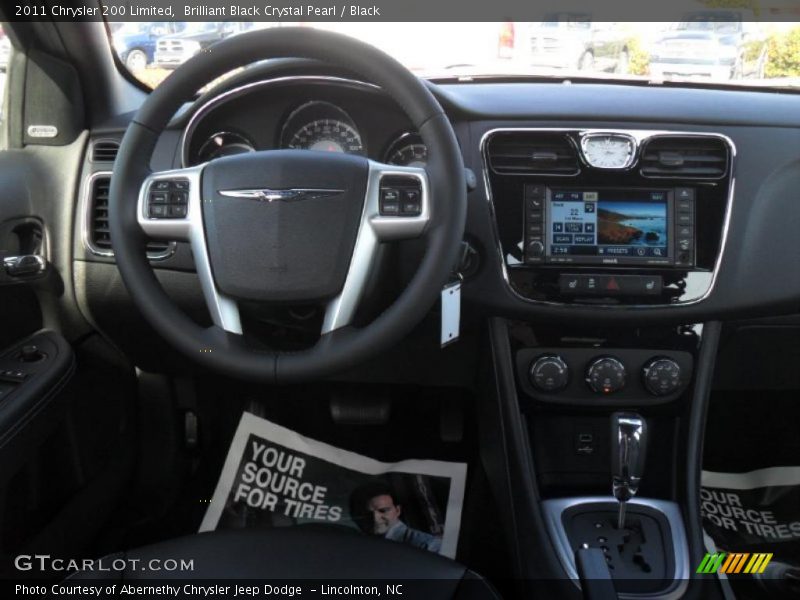 Brilliant Black Crystal Pearl / Black 2011 Chrysler 200 Limited