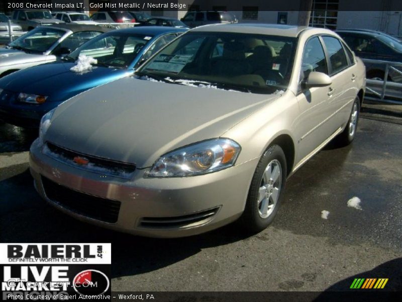 Gold Mist Metallic / Neutral Beige 2008 Chevrolet Impala LT