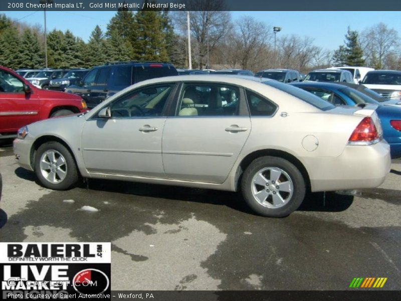 Gold Mist Metallic / Neutral Beige 2008 Chevrolet Impala LT