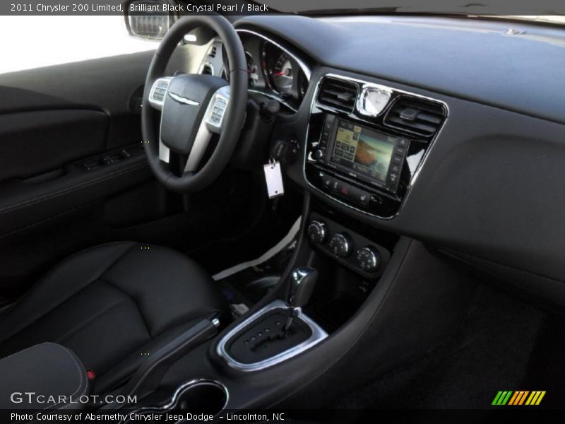 Brilliant Black Crystal Pearl / Black 2011 Chrysler 200 Limited