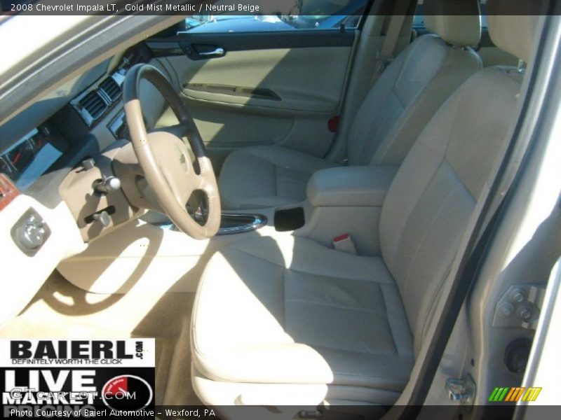 Gold Mist Metallic / Neutral Beige 2008 Chevrolet Impala LT