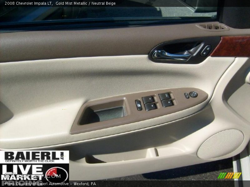 Gold Mist Metallic / Neutral Beige 2008 Chevrolet Impala LT