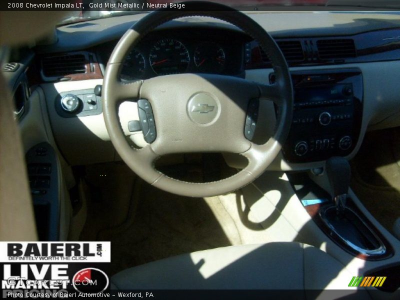 Gold Mist Metallic / Neutral Beige 2008 Chevrolet Impala LT
