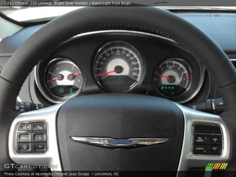 Bright Silver Metallic / Black/Light Frost Beige 2011 Chrysler 200 Limited