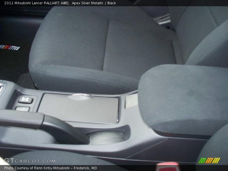 Apex Silver Metallic / Black 2011 Mitsubishi Lancer RALLIART AWD