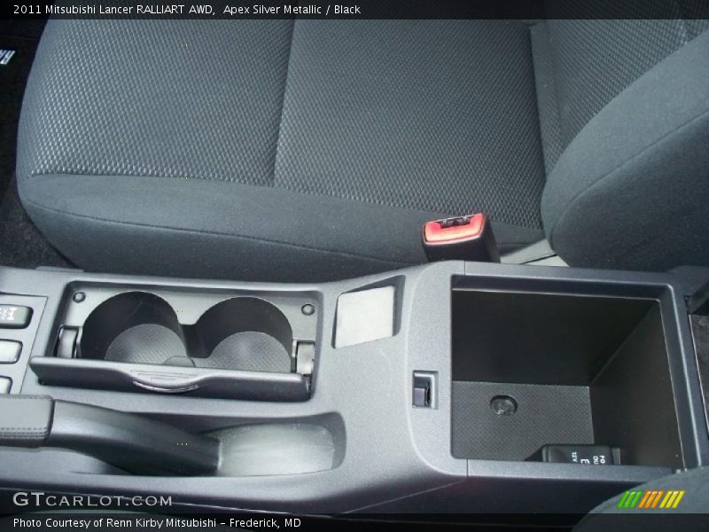 Apex Silver Metallic / Black 2011 Mitsubishi Lancer RALLIART AWD