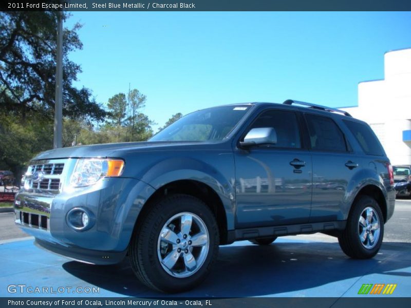 Steel Blue Metallic / Charcoal Black 2011 Ford Escape Limited