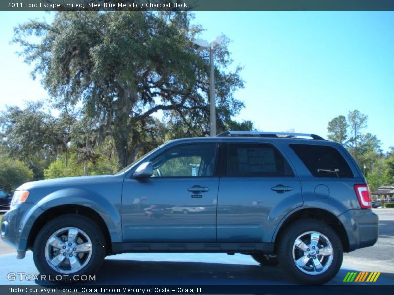 Steel Blue Metallic / Charcoal Black 2011 Ford Escape Limited