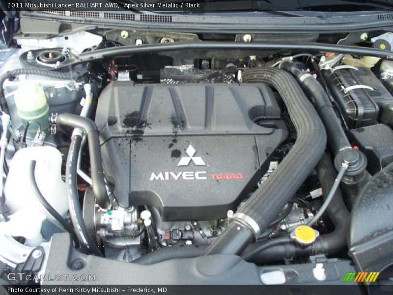 Apex Silver Metallic / Black 2011 Mitsubishi Lancer RALLIART AWD