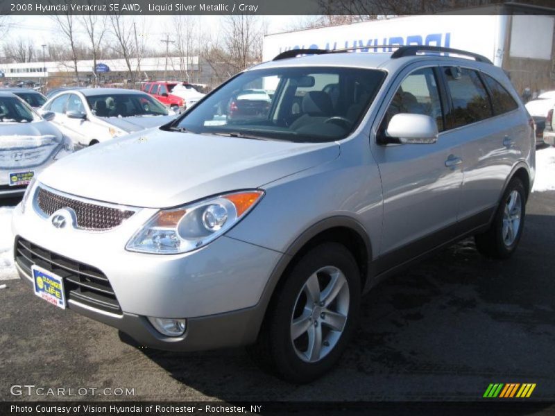 Liquid Silver Metallic / Gray 2008 Hyundai Veracruz SE AWD