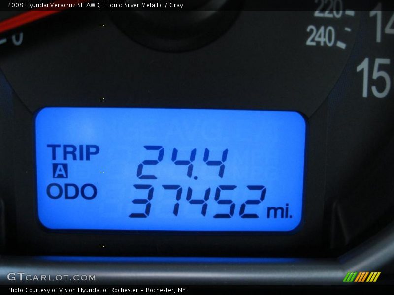 Liquid Silver Metallic / Gray 2008 Hyundai Veracruz SE AWD