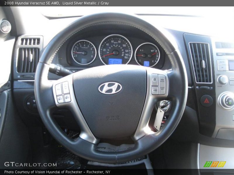 Liquid Silver Metallic / Gray 2008 Hyundai Veracruz SE AWD