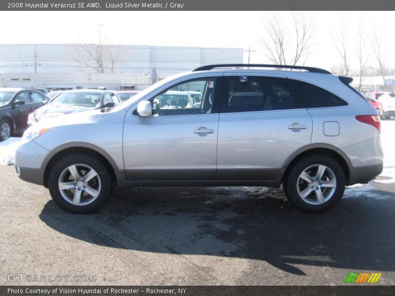 Liquid Silver Metallic / Gray 2008 Hyundai Veracruz SE AWD