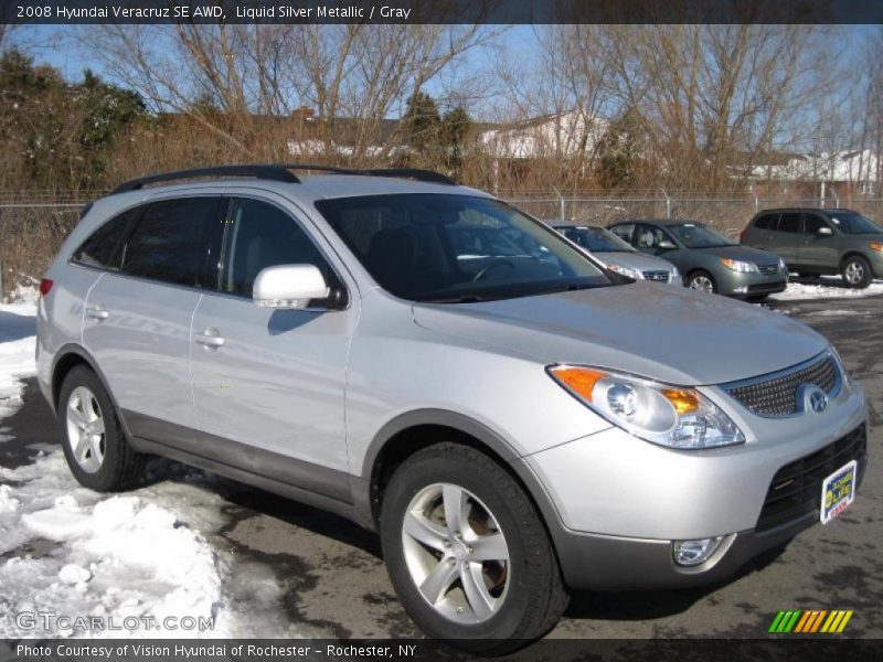 Liquid Silver Metallic / Gray 2008 Hyundai Veracruz SE AWD
