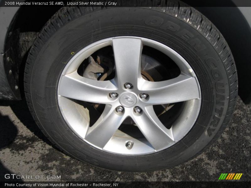 Liquid Silver Metallic / Gray 2008 Hyundai Veracruz SE AWD
