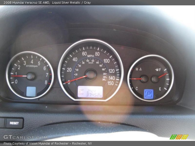 Liquid Silver Metallic / Gray 2008 Hyundai Veracruz SE AWD