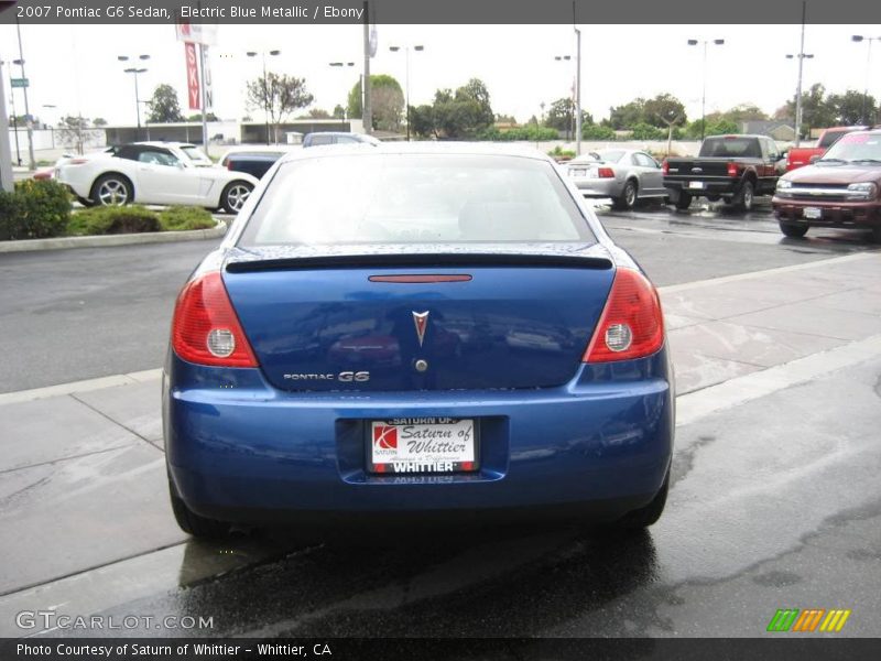 Electric Blue Metallic / Ebony 2007 Pontiac G6 Sedan