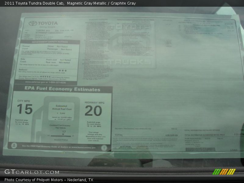 Magnetic Gray Metallic / Graphite Gray 2011 Toyota Tundra Double Cab