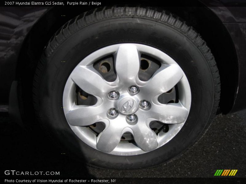 Purple Rain / Beige 2007 Hyundai Elantra GLS Sedan