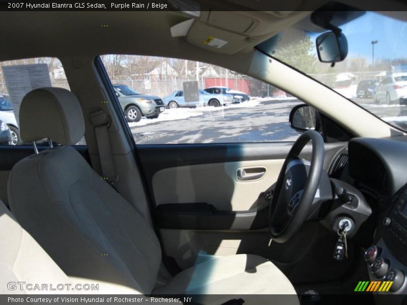 Purple Rain / Beige 2007 Hyundai Elantra GLS Sedan