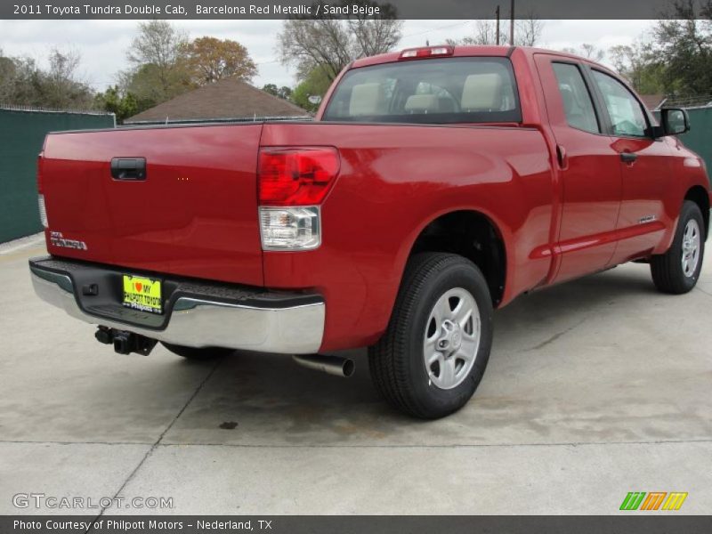 Barcelona Red Metallic / Sand Beige 2011 Toyota Tundra Double Cab