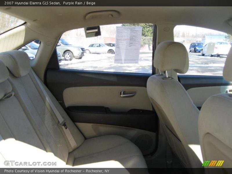 Purple Rain / Beige 2007 Hyundai Elantra GLS Sedan