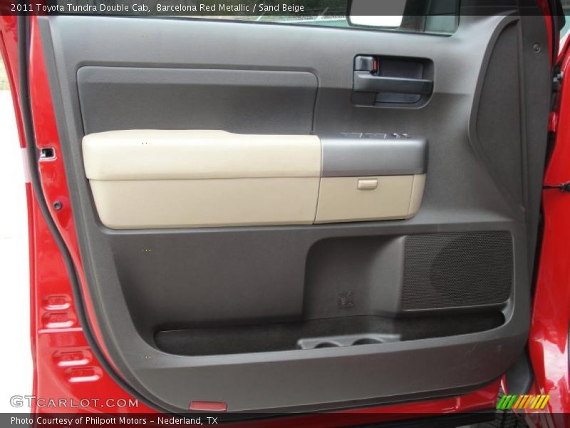 Barcelona Red Metallic / Sand Beige 2011 Toyota Tundra Double Cab