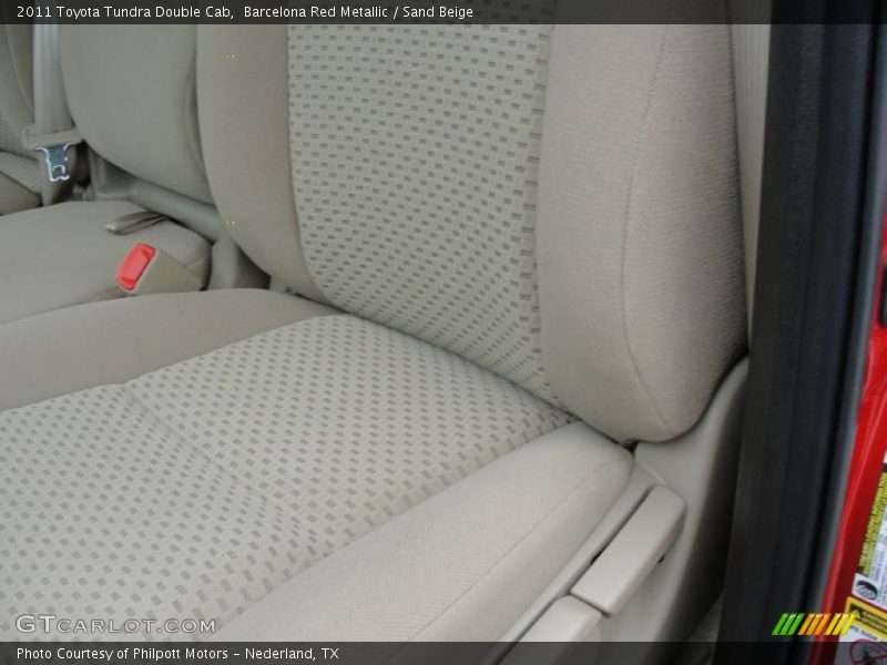 Barcelona Red Metallic / Sand Beige 2011 Toyota Tundra Double Cab