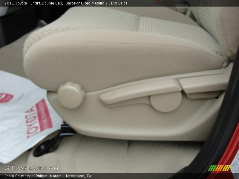 Barcelona Red Metallic / Sand Beige 2011 Toyota Tundra Double Cab