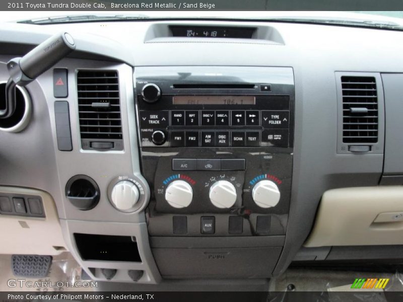 Barcelona Red Metallic / Sand Beige 2011 Toyota Tundra Double Cab