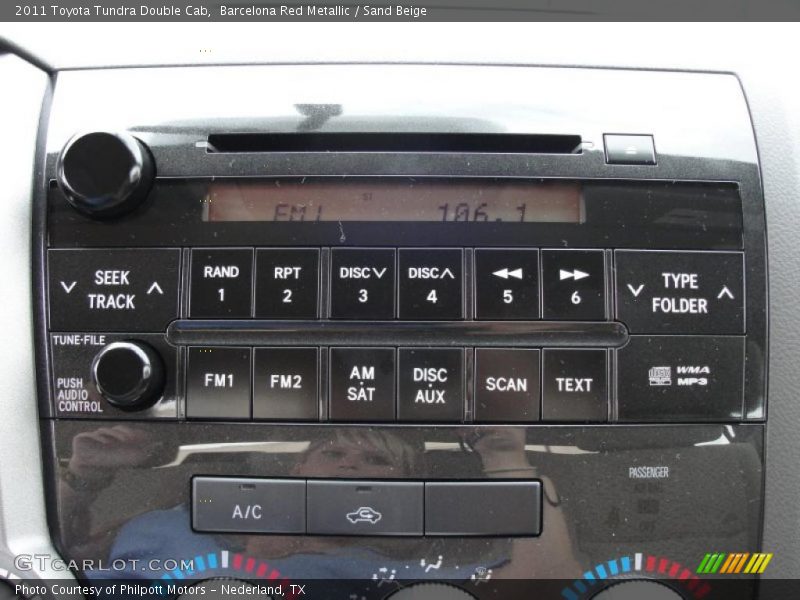 Barcelona Red Metallic / Sand Beige 2011 Toyota Tundra Double Cab