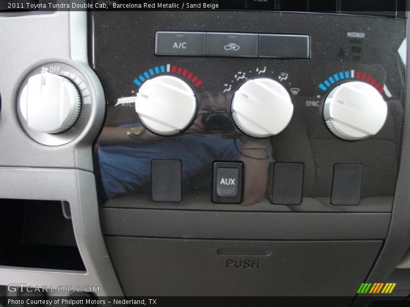 Barcelona Red Metallic / Sand Beige 2011 Toyota Tundra Double Cab