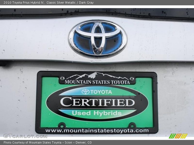 Classic Silver Metallic / Dark Gray 2010 Toyota Prius Hybrid IV