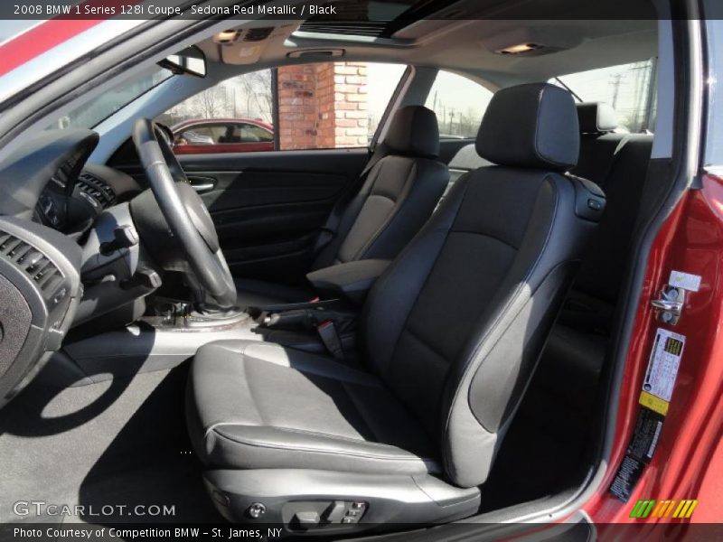 Sedona Red Metallic / Black 2008 BMW 1 Series 128i Coupe