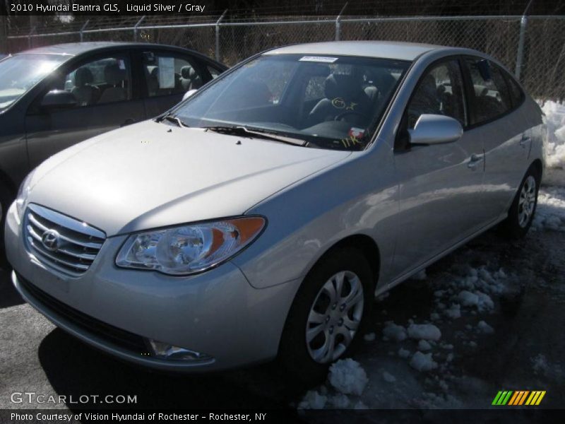 Liquid Silver / Gray 2010 Hyundai Elantra GLS