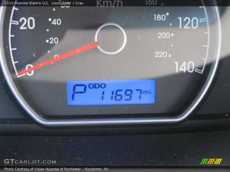 Liquid Silver / Gray 2010 Hyundai Elantra GLS