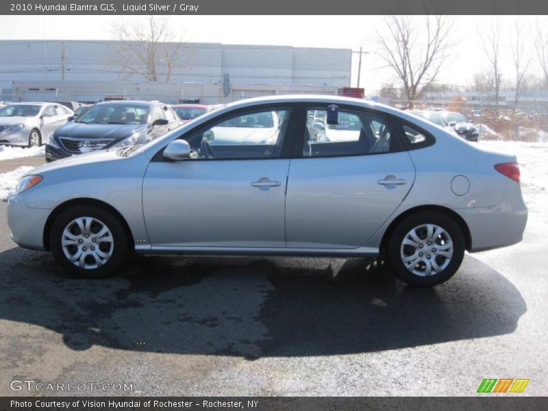 Liquid Silver / Gray 2010 Hyundai Elantra GLS
