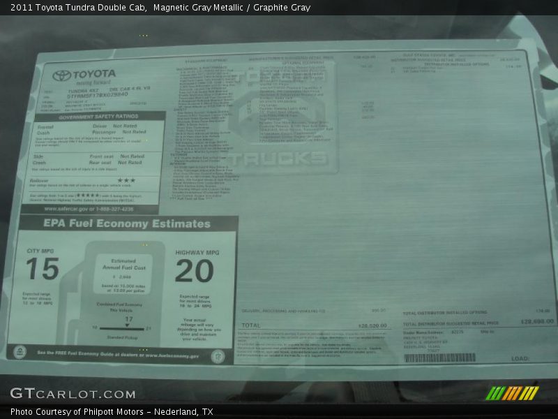 Magnetic Gray Metallic / Graphite Gray 2011 Toyota Tundra Double Cab