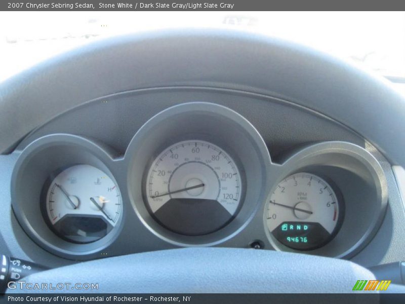 Stone White / Dark Slate Gray/Light Slate Gray 2007 Chrysler Sebring Sedan