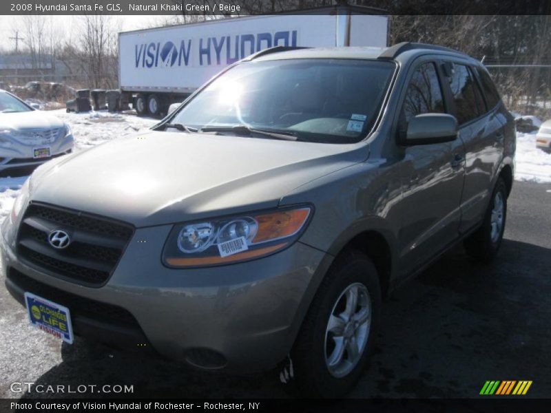 Natural Khaki Green / Beige 2008 Hyundai Santa Fe GLS