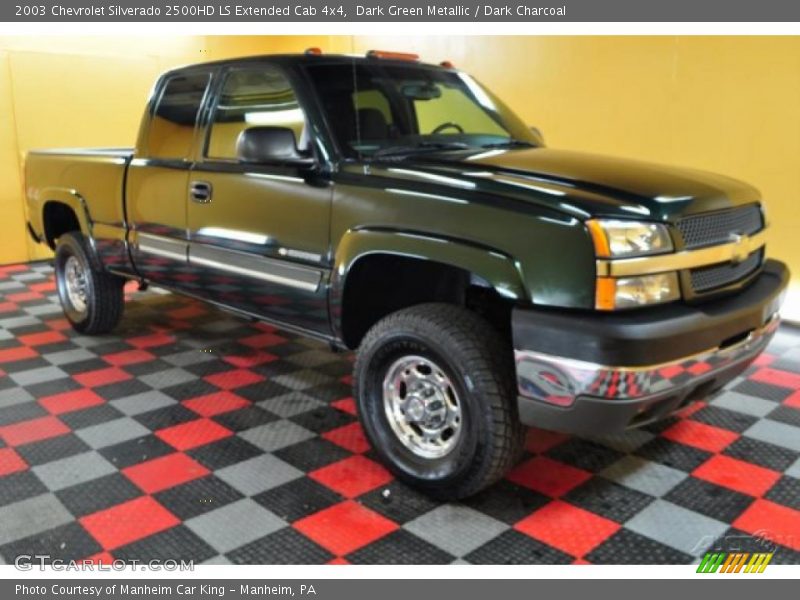 Dark Green Metallic / Dark Charcoal 2003 Chevrolet Silverado 2500HD LS Extended Cab 4x4