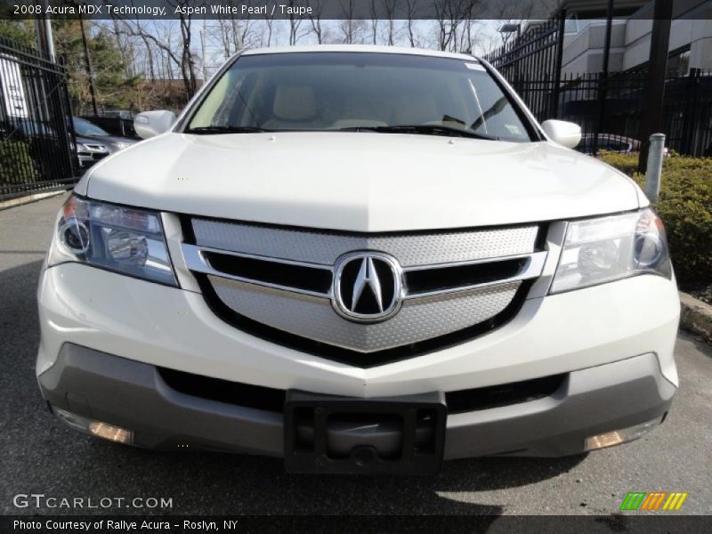Aspen White Pearl / Taupe 2008 Acura MDX Technology