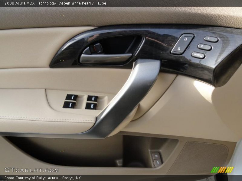 Aspen White Pearl / Taupe 2008 Acura MDX Technology