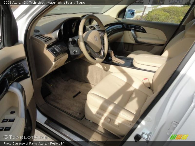 Aspen White Pearl / Taupe 2008 Acura MDX Technology