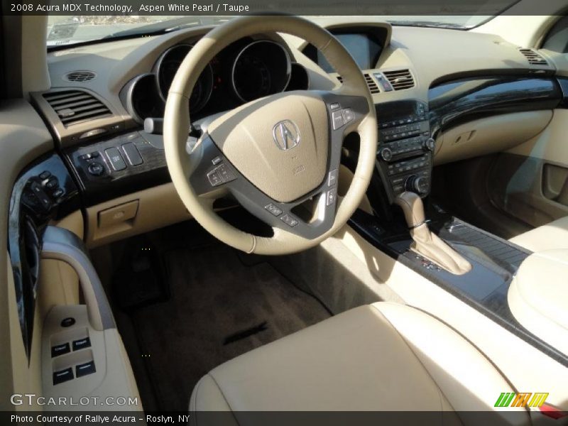 Aspen White Pearl / Taupe 2008 Acura MDX Technology