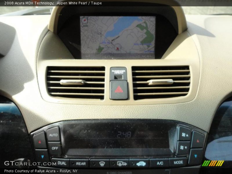Aspen White Pearl / Taupe 2008 Acura MDX Technology