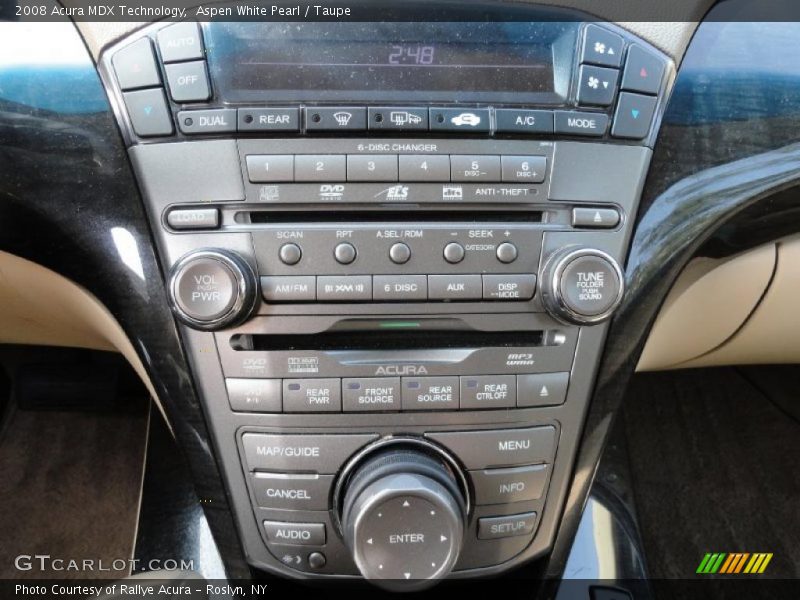Aspen White Pearl / Taupe 2008 Acura MDX Technology