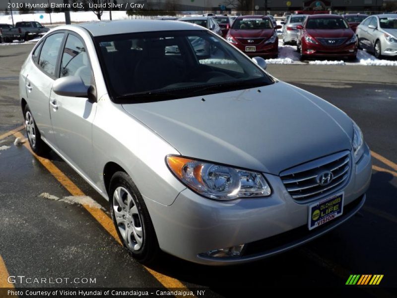 Liquid Silver / Gray 2010 Hyundai Elantra GLS